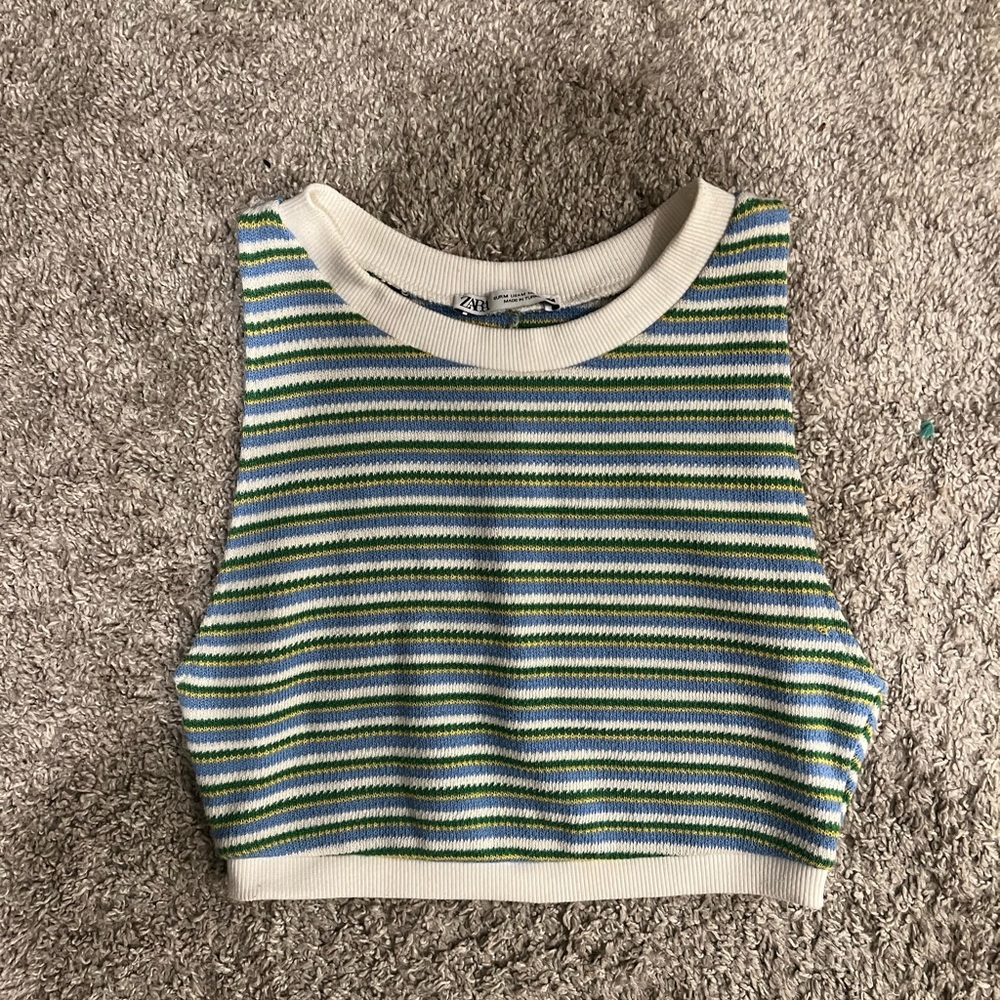 ZARA STRIPE CROP TOP